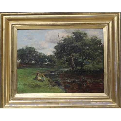 900 - JOHN HAMILTON GLASS (SCOTTISH 1820-1885) FALDONSIDE Oil on canvas, signed lower left, 46 x... 