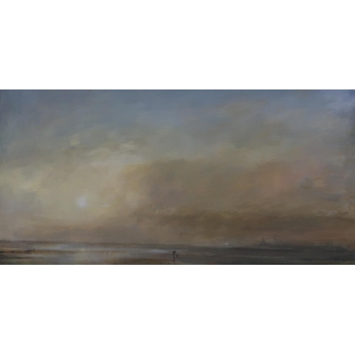 950 -  ERNEST BURNETT HOOD (SCOTTISH 1932-1988) EAST COAST, SUNRISE Oil on board, signed lower right, 55 x... 