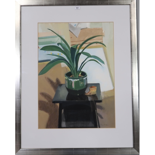 964 - HELEN F. WILSON RSW RGI PAI (SCOTTISH b.1954) STILL LIFE Watercolour, signed lower right, ... 