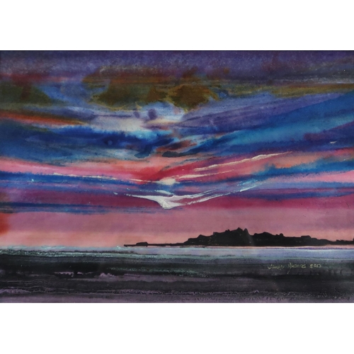 979 - JAMES SPENCE RSW RGI (SCOTTISH 1929-2016) DARK ISLAND Watercolour, signed lower right, dat... 