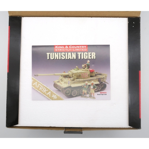 489 - A King & Country Strictly Limited Afrika Korps Tunisian Tiger 2008 AK39 SL scale model set, boxe... 