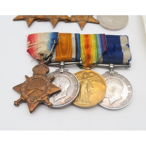 544 - A WW1 medal group of four awarded K.17471 E.R. Thompson Sto. 1. R.N., comprising 1914-15 Star, Briti... 