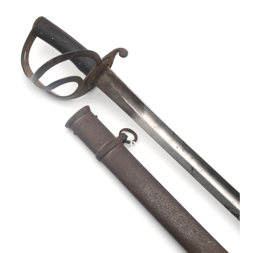 597 - A British 1853 pattern Cavalry Trooper's sabre, the balde measuring approx. 89.5cm in length and hou... 