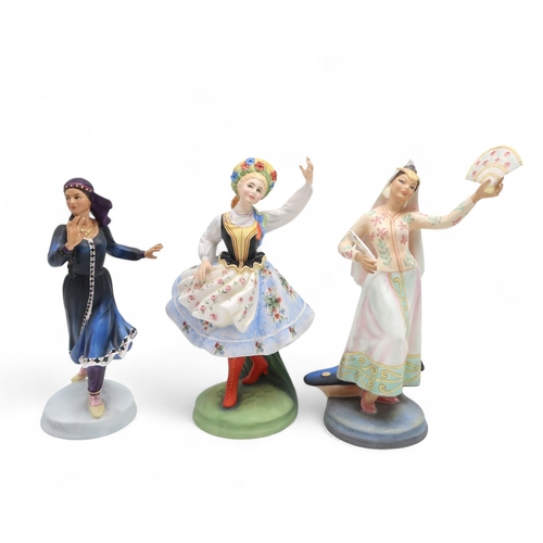 230 - A set of six Royal Doulton Dancers of the World figures including Indian Temple Dancer, Scottish Hig... 