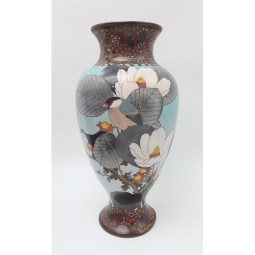 333 - A collection of Chinese and Japanese cloisonne, including a vase decorated with birds, a ginger jar ... 