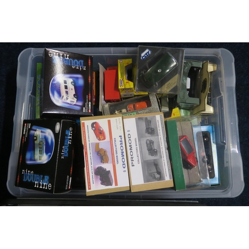 578 - A collection of packaged diecast model vehicles, with examples by Corgi, Eligor, Promod, Vitesse and... 