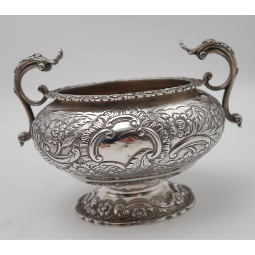 2521 - AN IMPRESSIVE GEORGE III THREE PIECE SCOTTISH SILVER TEA SERVICEby Luke F Newlands, Glasgow 1820, of... 