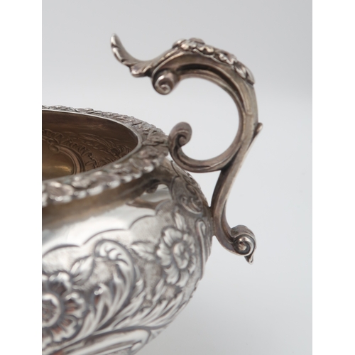 2521 - AN IMPRESSIVE GEORGE III THREE PIECE SCOTTISH SILVER TEA SERVICEby Luke F Newlands, Glasgow 1820, of... 