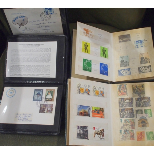 476B - A stamp collection in stock books new and used together with covers, first day covers and some prese... 