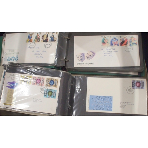 476B - A stamp collection in stock books new and used together with covers, first day covers and some prese... 