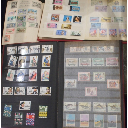 476B - A stamp collection in stock books new and used together with covers, first day covers and some prese... 