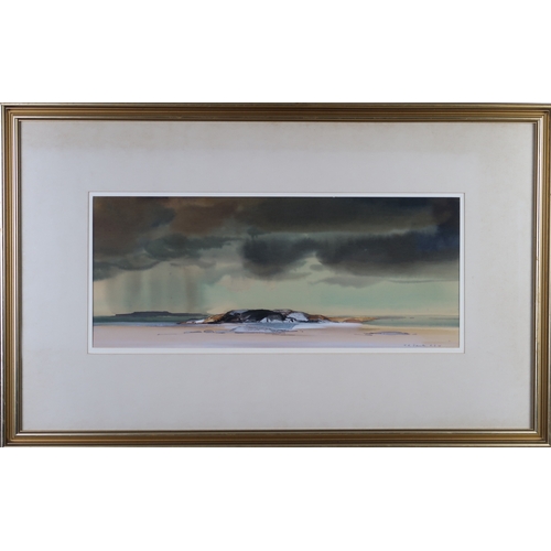 2904 - TOM SHANKS RSW RGI (SCOTTISH 1921-2020)RAIN ON THE SANDS Watercolour with white heightening, si... 