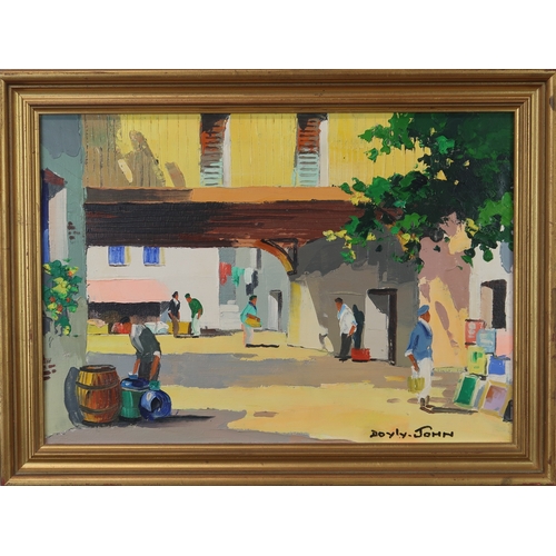 2907 - † CECIL D'OYLY JOHN (SOUTH AFRICA 1906-1993)IN THE OLDE VILLE, NICEOil on canvas, signed lower right... 