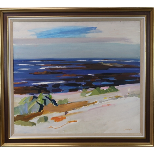 2911 - JOHN CUNNINGHAM RGI (SCOTTISH 1926-1998)SEASCAPE, COLONSAYOil on canvas, signed lower right, 75 x 85... 