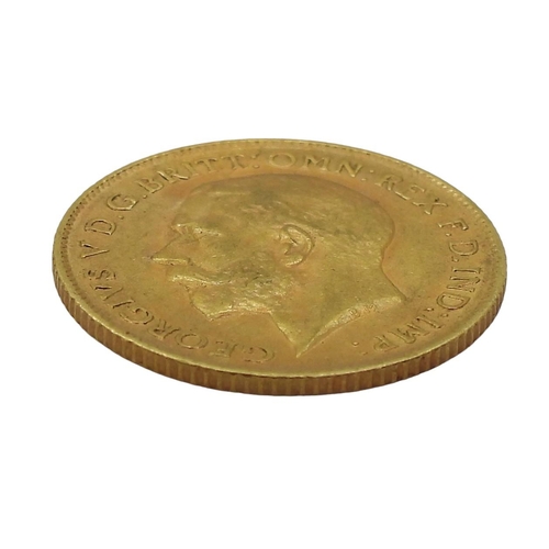 402 - EDWARD VII 1901-1910) 1/2 SOVEREIGN 1911ObverseUncrowned portrait of King Edward VII right, legend a... 