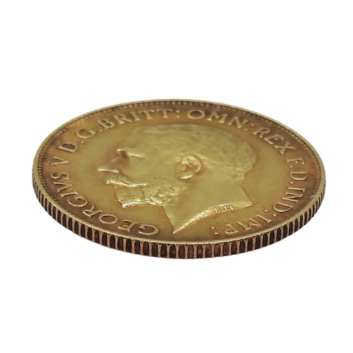 404 - GEORGE V (1910-1936) 1/2 SOVEREIGN COIN 1914Obverse bust of King George V facing left GEORGIVS V D.G... 