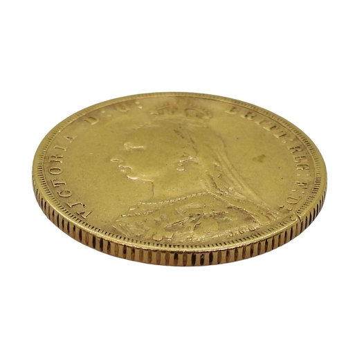 405 - VICTORIA (1837-1901) 1 SOVEREIGN 1889Obverse the bust of Queen Victoria facing left : VICTORIA D:G: ... 