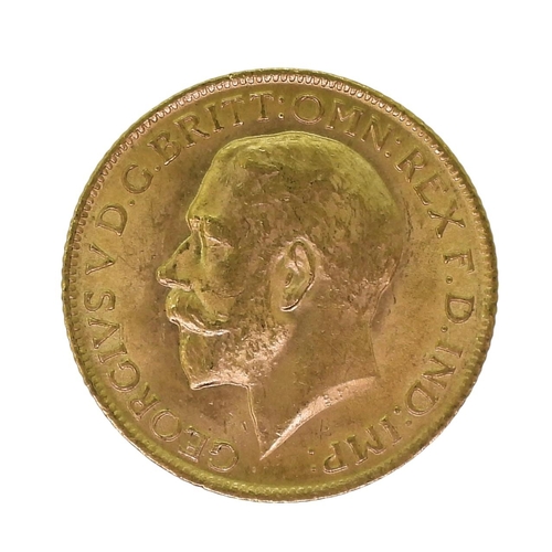 407 - GEORGE V (1910-1936) 1 Sovereign 1915Obverse bust of King George V facing left legend around  GEORGI... 