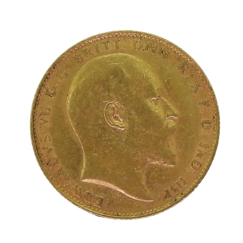 409 - EDWARD VII (1901-1910) 1 SOVEREIGN 1909Obverse portrait of King Edward VII facing right legend aroun... 