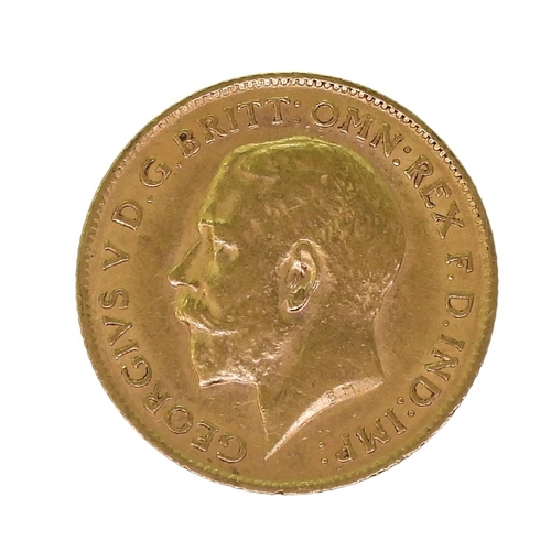 410 - GEORGE V (1910-1936) 1/2 Sovereign 1911Obversebust of King George V facing left legend around GEORGI... 