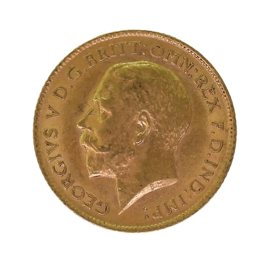 411 - GEORGE V (1910-1936) 1/2 Sovereign 1914Obversebust of King George V facing left legend around GEORGI... 