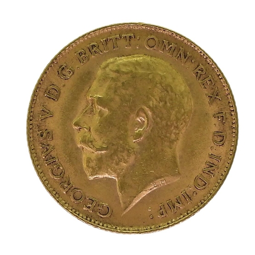 412 - GEORGE V (1910-1936) 1/2 Sovereign 1913Obversebust of King George V facing left legend around GEORGI... 