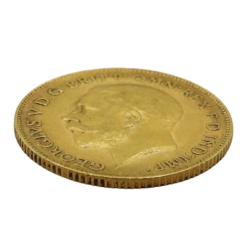 412 - GEORGE V (1910-1936) 1/2 Sovereign 1913Obversebust of King George V facing left legend around GEORGI... 