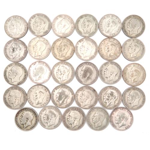 438 - A collection of 1/2 crown coins all dates from 1920 to 1936. GEORGE V (1910-1936) 1/2 crown coins da... 