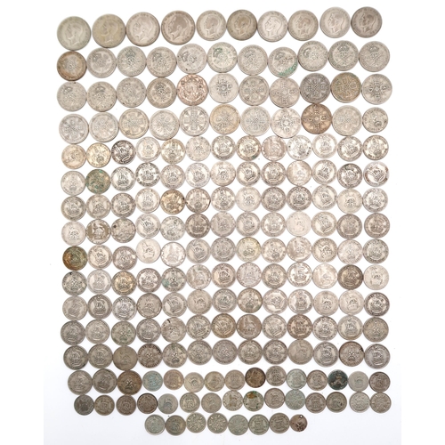 441 - A lot comprising various pre-1947 GB coinage approximate weight 1200 grams