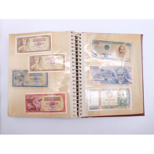 456 - An album of worldwide banknotes