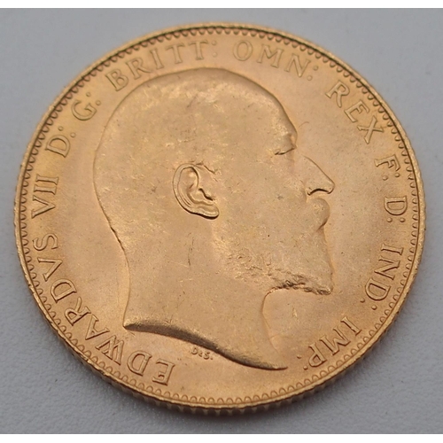 460A - EDWARD VII (1901-1910) 1 SOVEREIGN 1910ObversePortrait of King Edward VII facing right legend around... 