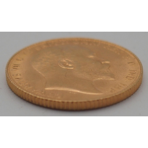 460A - EDWARD VII (1901-1910) 1 SOVEREIGN 1910ObversePortrait of King Edward VII facing right legend around... 