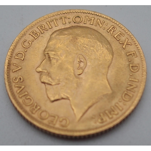 462B - GEORGE V (1910-1936) 1 SOVEREIGN 1914Obverse bust of King George V facing left legend around  GEORGI... 