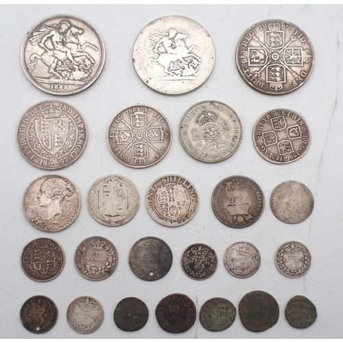 468B - A lot comprising various GB coinage with George III and Victoria examples