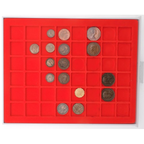 453 - A worldwide coin collection in nine display trays