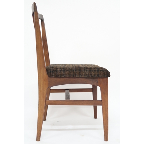 2101 - A MID 20TH CENTURY STAINED TEAK A. YOUNGER & SON DINING TABLE AND SIX CHAIRS pull out exten... 