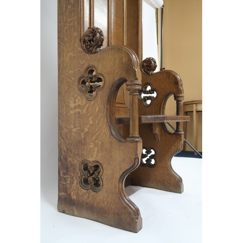 2000 - A 19TH CENTURY OAK ECCLESIASTICAL 