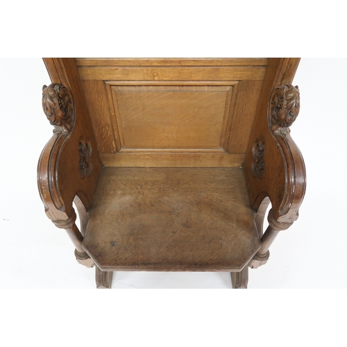 2000 - A 19TH CENTURY OAK ECCLESIASTICAL 