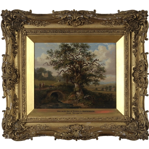 2923 - JANE NASMYTH (SCOTTISH 1788-1867)WALLACE'S OAK, ELDERSLIE, RENFREWSHIREOil on panel, signed and insc... 