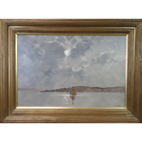 2925 - † HAROLD STOREY (SCOTTISH 1888-1965)(PROBABLY) FIRTH OF CLYDEOil on board, signed lower right, 50 x ... 