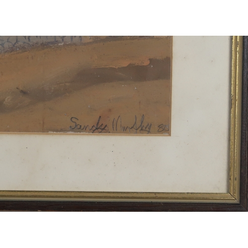 2926 - † SANDY MURPHY RSW RGI (SCOTTISH B.1956)WINTER HILLMixed media on paper, signed lower right, dated 1... 