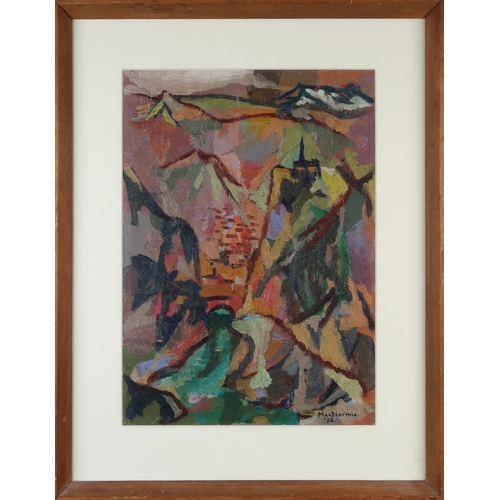 2931 - † DOUGLAS MACDIARMID (NEW ZEALAND 1922-2020)BEYOND TEKAPOOil and collage on board, signed lower righ... 