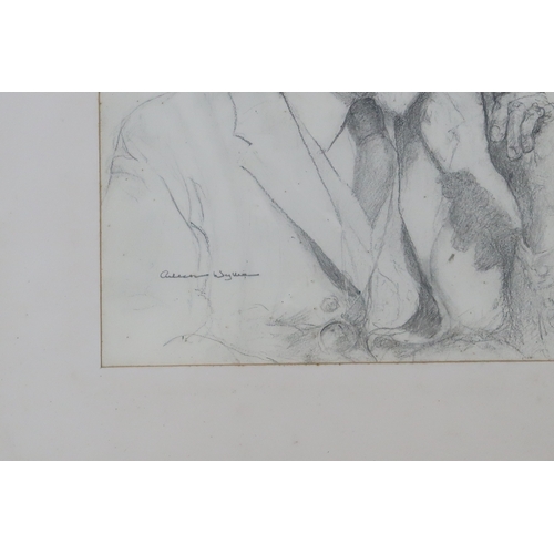 2939 - AILEEN WYLLIE (BRITISH 1903-1987)HAROLD WYLLIE, SUMMER RESTPencil, signed lower left, 36.5 x 27cm (1... 