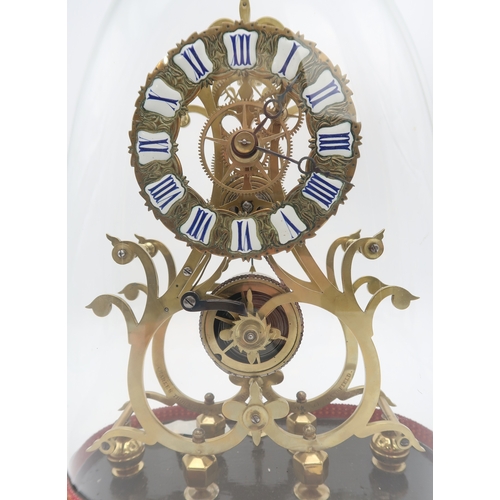 2210 - A LATE 19TH CENTURY BRASS SKELETON CLOCKby Charles Thorneloe, Lichfield and  George Corrall, Mansfie... 