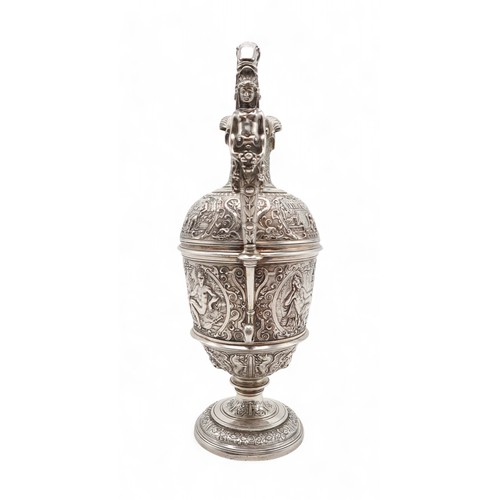 2524 - AN IMPRESSIVE RENAISSANCE-STYLE VICTORIAN SILVER EWERby Frederick Elkington, Birmingham 1871, design... 