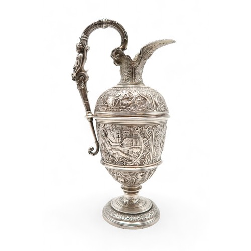 2524 - AN IMPRESSIVE RENAISSANCE-STYLE VICTORIAN SILVER EWERby Frederick Elkington, Birmingham 1871, design... 