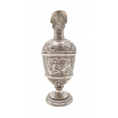 2524 - AN IMPRESSIVE RENAISSANCE-STYLE VICTORIAN SILVER EWERby Frederick Elkington, Birmingham 1871, design... 