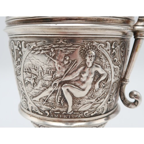 2524 - AN IMPRESSIVE RENAISSANCE-STYLE VICTORIAN SILVER EWERby Frederick Elkington, Birmingham 1871, design... 