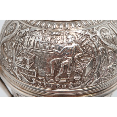 2524 - AN IMPRESSIVE RENAISSANCE-STYLE VICTORIAN SILVER EWERby Frederick Elkington, Birmingham 1871, design... 