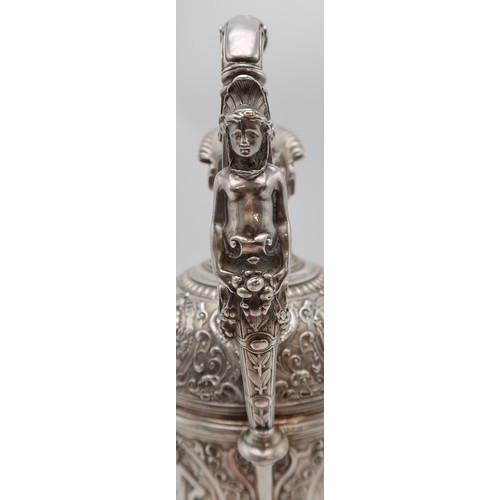 2524 - AN IMPRESSIVE RENAISSANCE-STYLE VICTORIAN SILVER EWERby Frederick Elkington, Birmingham 1871, design... 